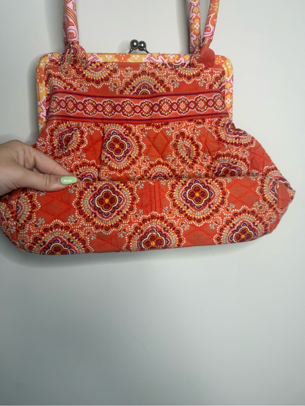 Vera Bradley Alice in Paprika kiss lock shoulder bag - Picture 4 of 11